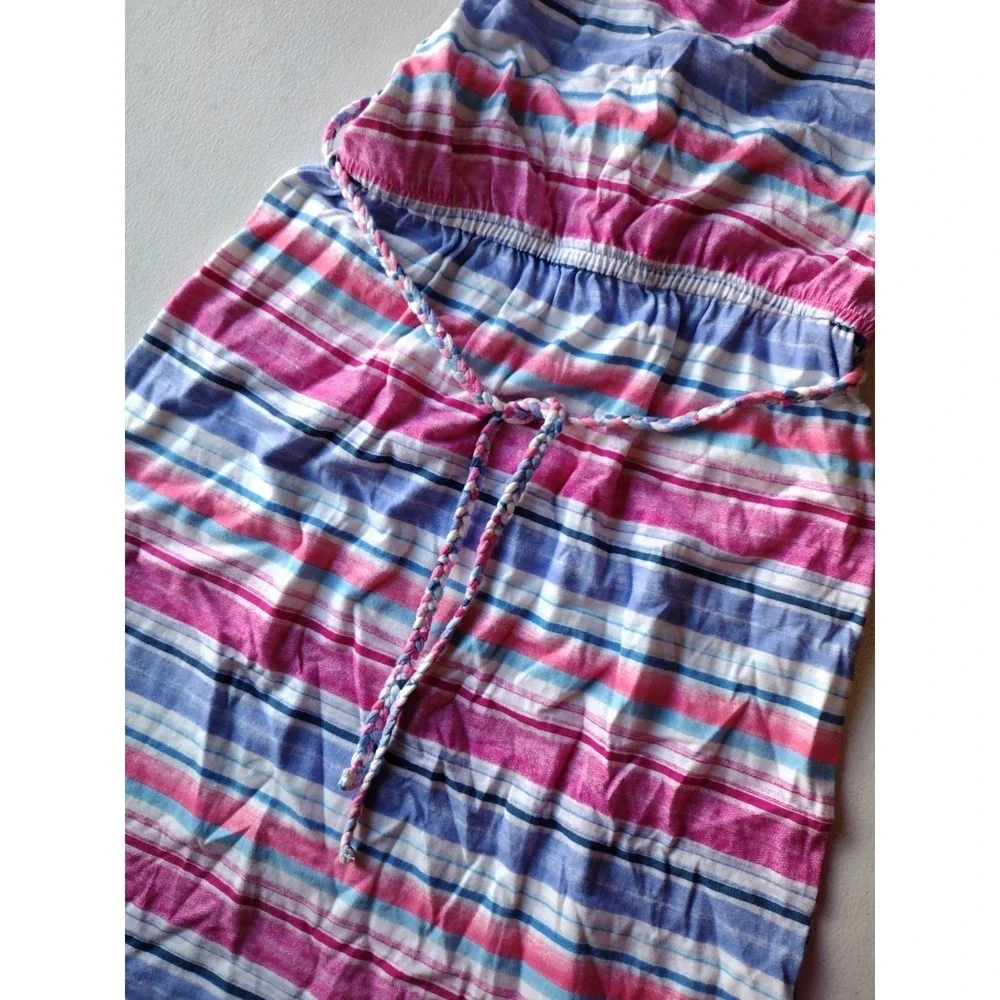 Juicy Couture‎ Girls Pink Blue Striped High-Low Dress Size L 10/12 NWT